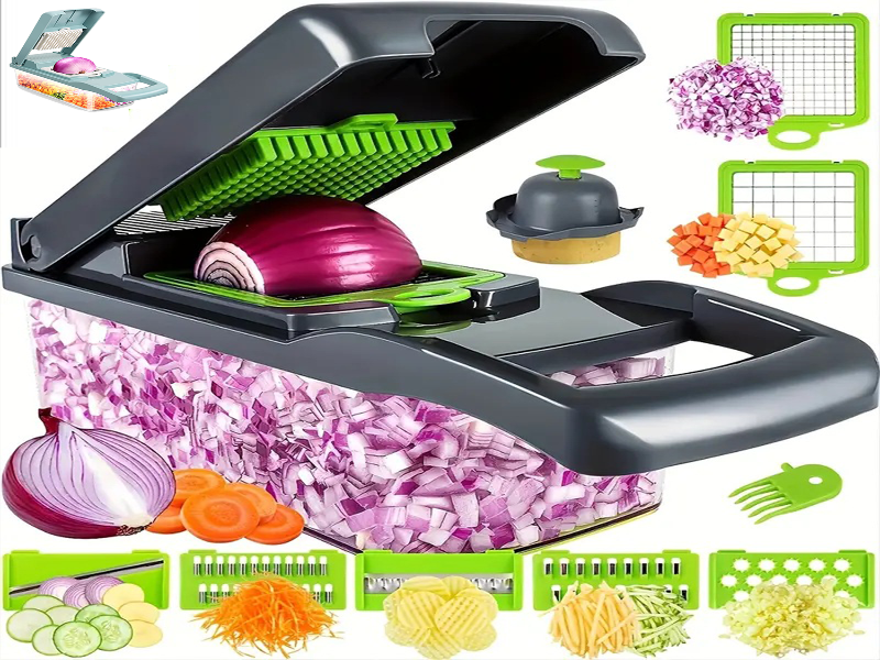  Kitchen Accessories 14 in 1 Food Cutter Vegetable Onion Chopper 